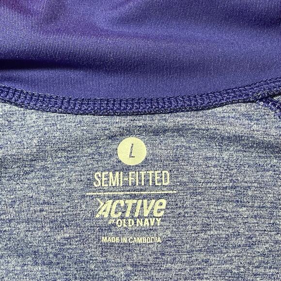 ACTIVE BY OLD NAVY Semi-Fitted Blue Women's Athletic Shirt, Large - Picture 3 of 6